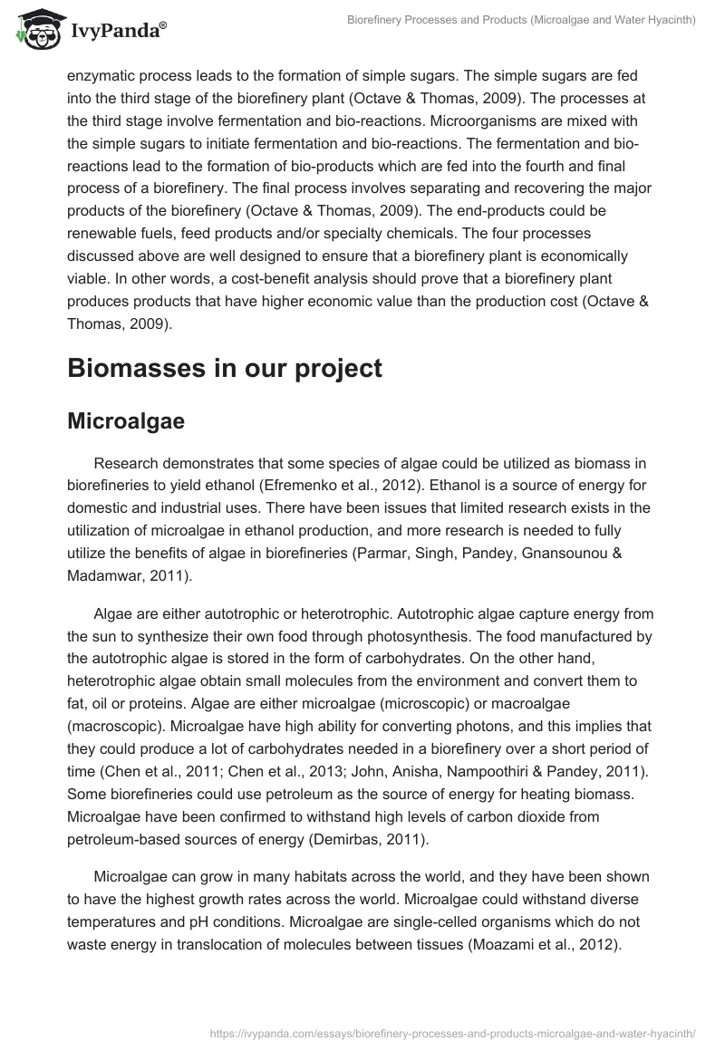 Biorefinery Processes and Products (Microalgae and Water Hyacinth). Page 2