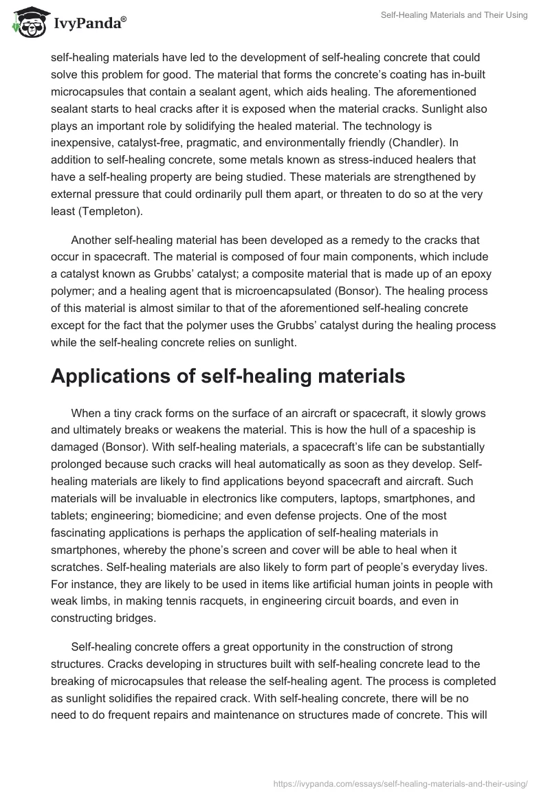 Self-Healing Materials and Their Using. Page 2