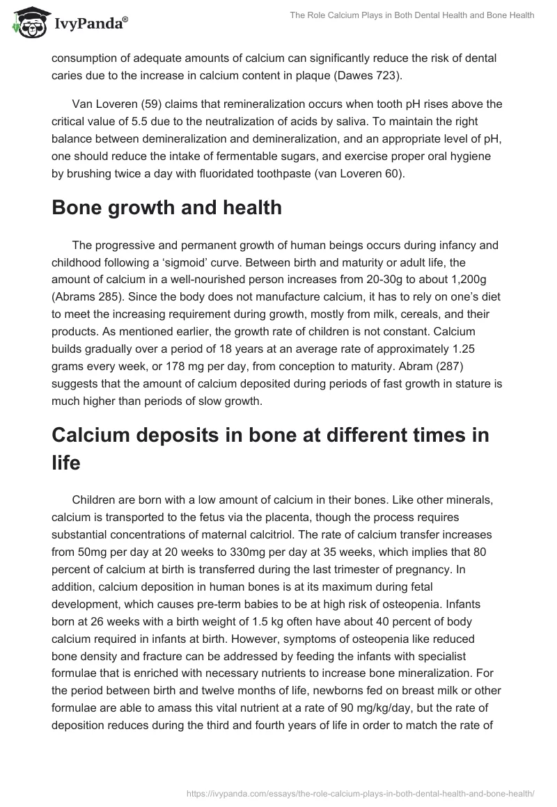 The Role Calcium Plays in Both Dental Health and Bone Health. Page 2