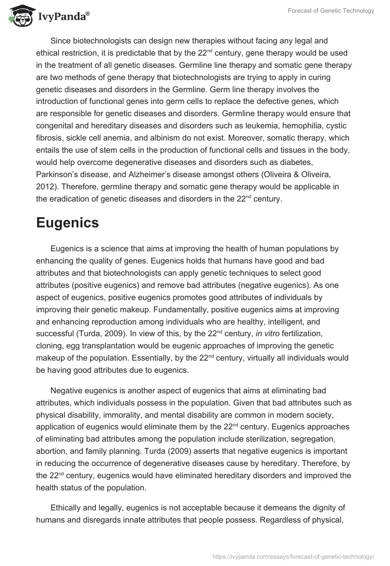 Forecast of Genetic Technology. Page 2
