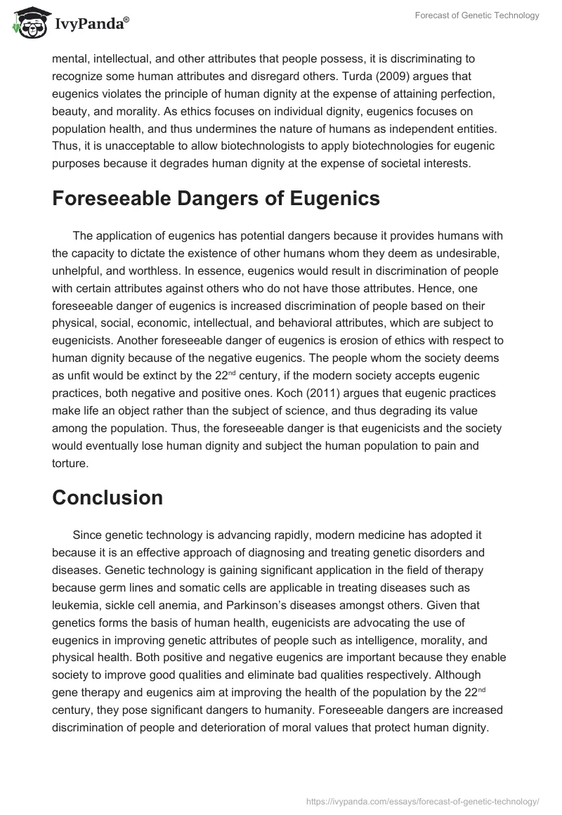 Forecast of Genetic Technology. Page 3