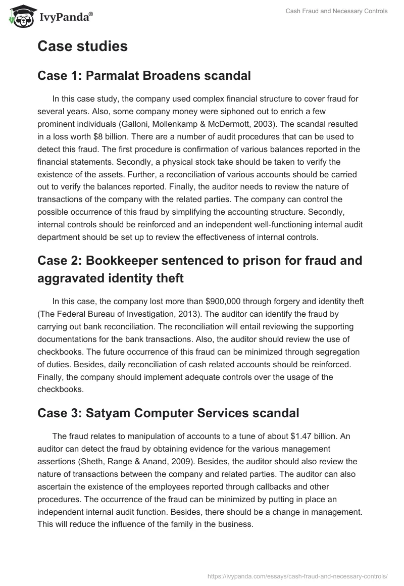 Cash Fraud and Necessary Controls. Page 5
