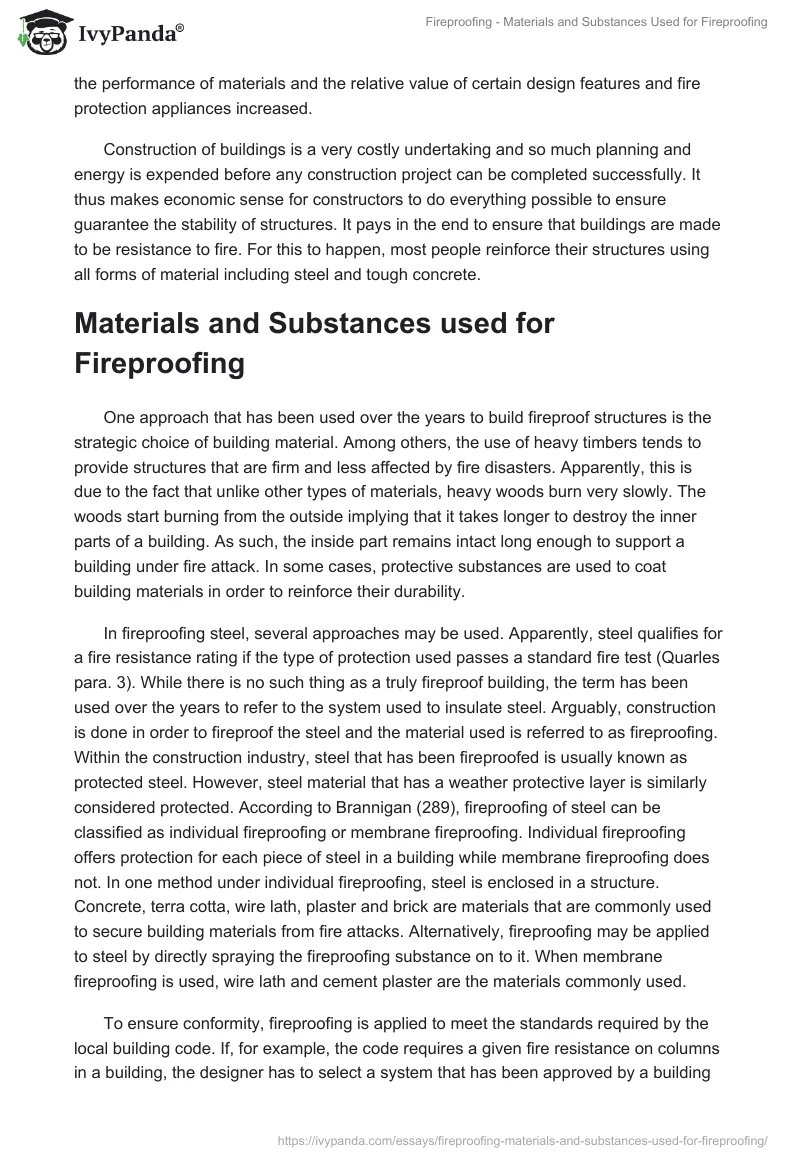 Fireproofing - Materials and Substances Used for Fireproofing. Page 2