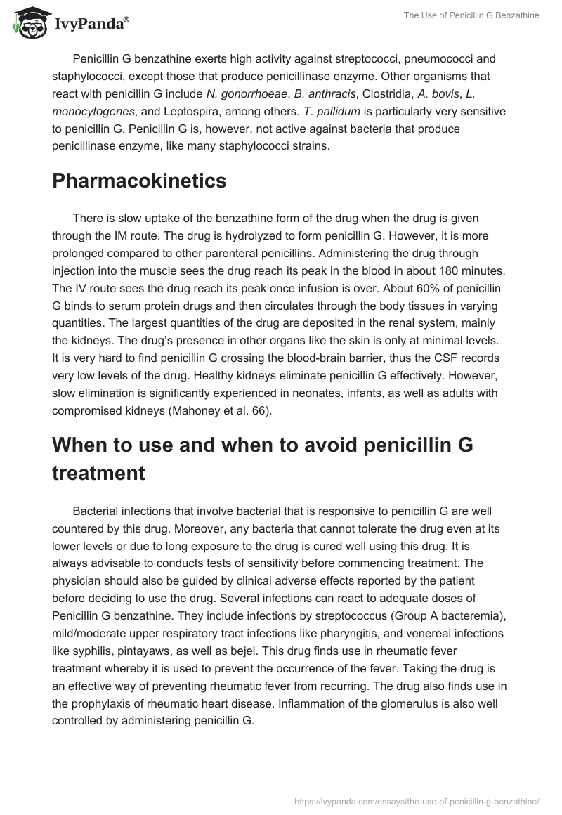 The Use of Penicillin G Benzathine. Page 3