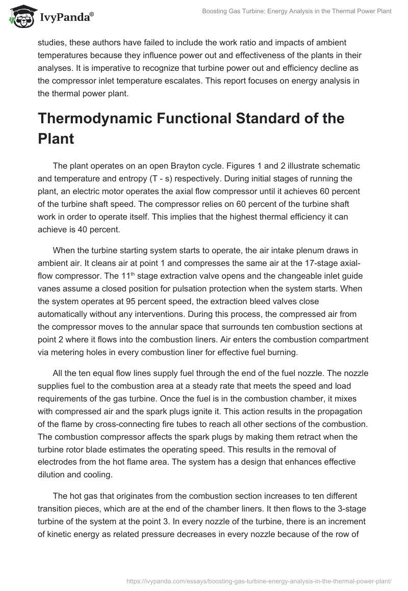 Boosting Gas Turbine: Energy Analysis in the Thermal Power Plant. Page 2