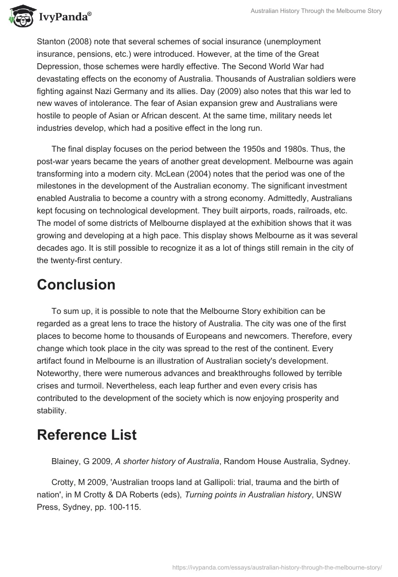 Australian History Through the Melbourne Story. Page 4