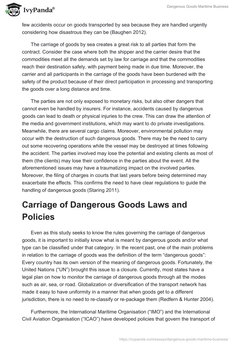 Dangerous Goods Maritime Business. Page 2