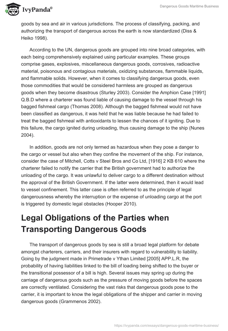Dangerous Goods Maritime Business. Page 3