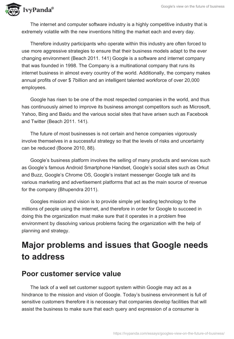 Google's view on the future of business. Page 2
