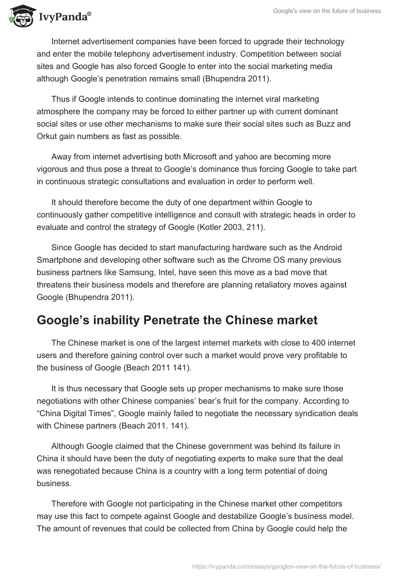 Google's view on the future of business. Page 4