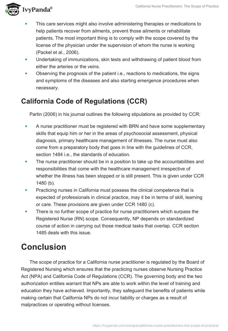 California Nurse Practitioners: The Scope of Practice. Page 2