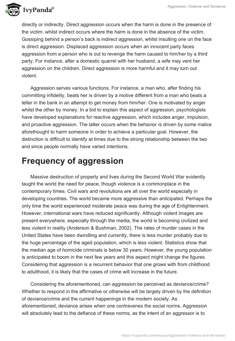Aggression, Violence and Deviance. Page 3