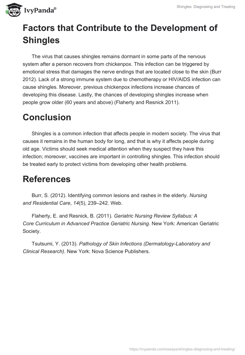 Shingles: Diagnosing and Treating. Page 3