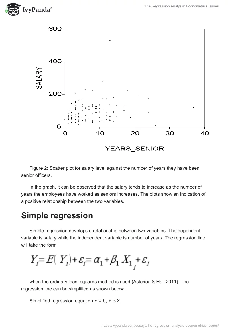 The Regression Analysis: Econometrics Issues. Page 4
