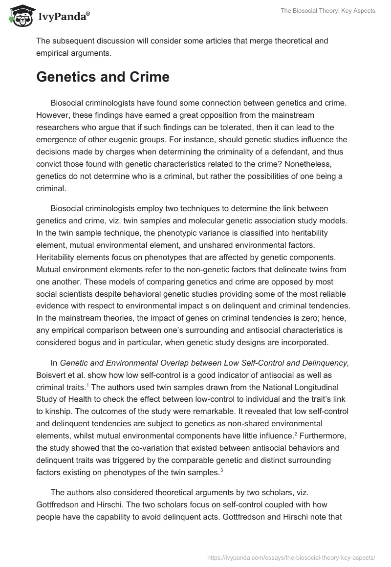 The Biosocial Theory: Key Aspects. Page 2