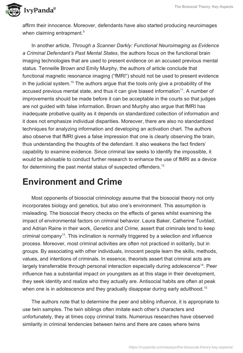 biosocial criminology research paper