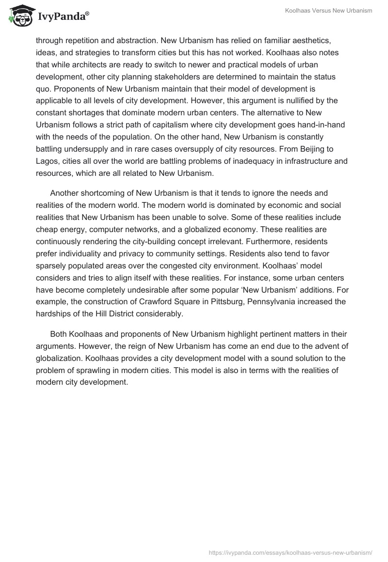 Koolhaas Versus New Urbanism. Page 3