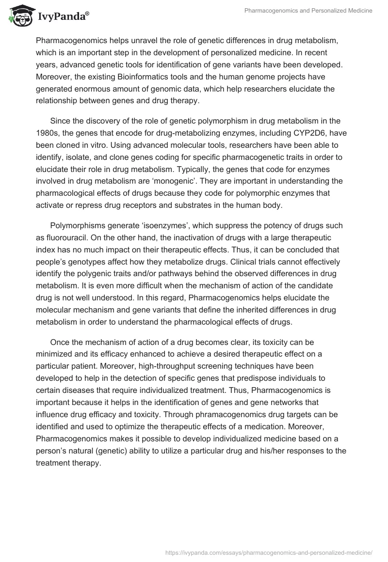 Pharmacogenomics and Personalized Medicine. Page 2