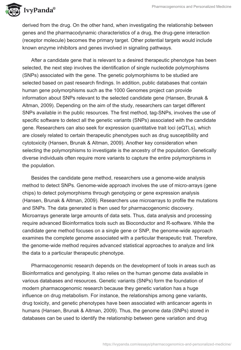 Pharmacogenomics and Personalized Medicine. Page 4