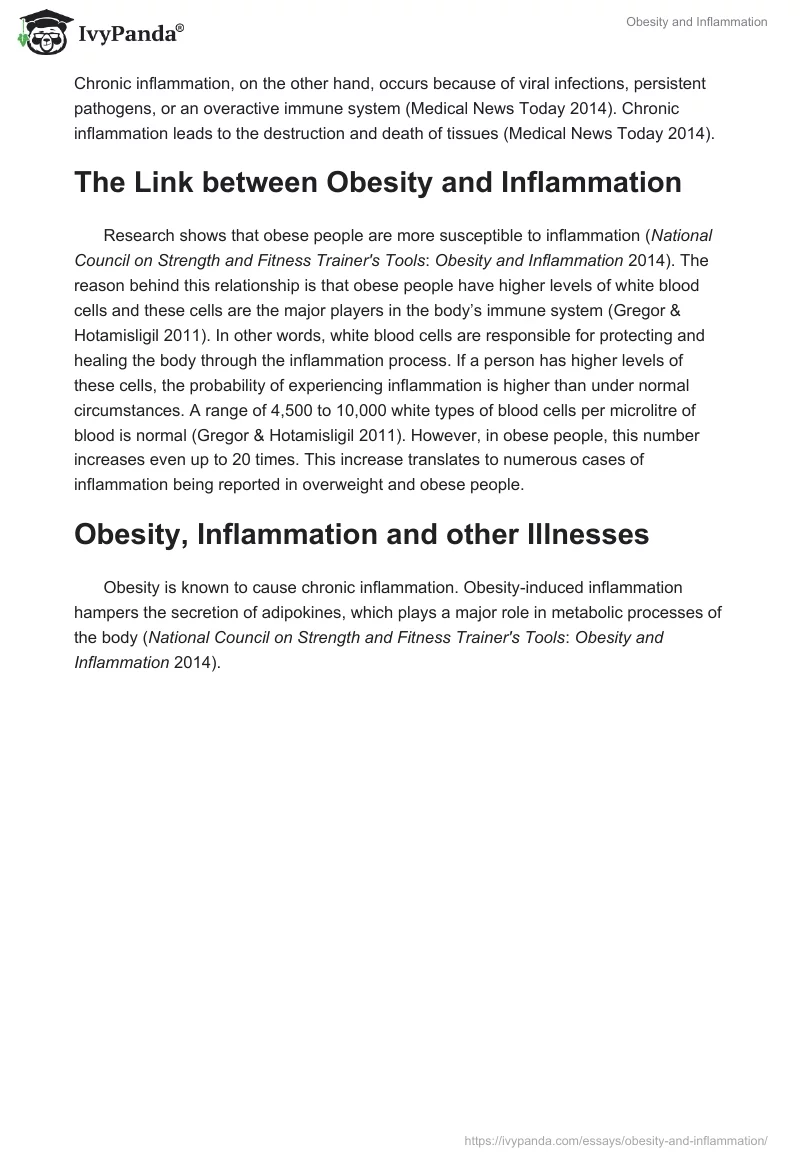Obesity and Inflammation. Page 3