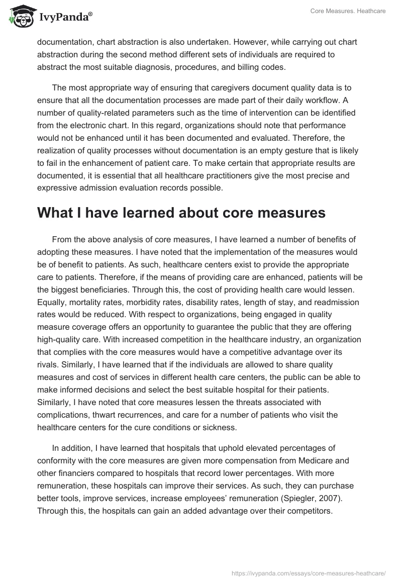 Core Measures. Heathcare. Page 4