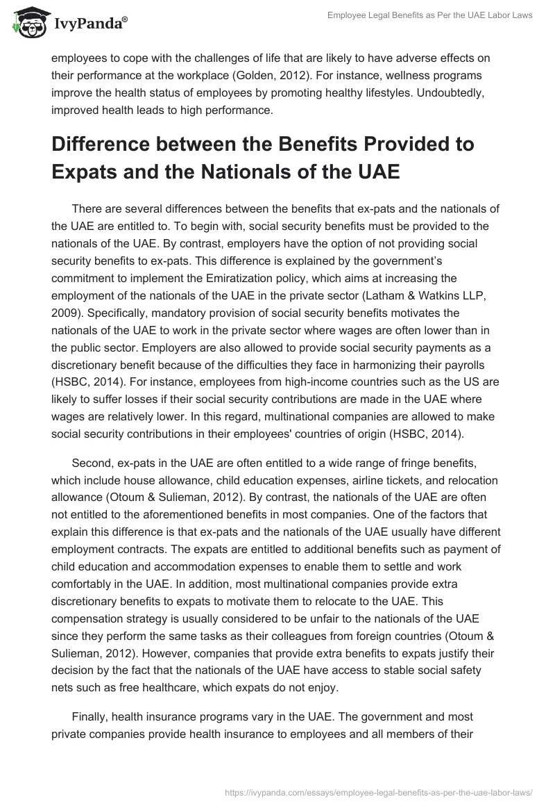 Employee Legal Benefits as Per the UAE Labor Laws. Page 3
