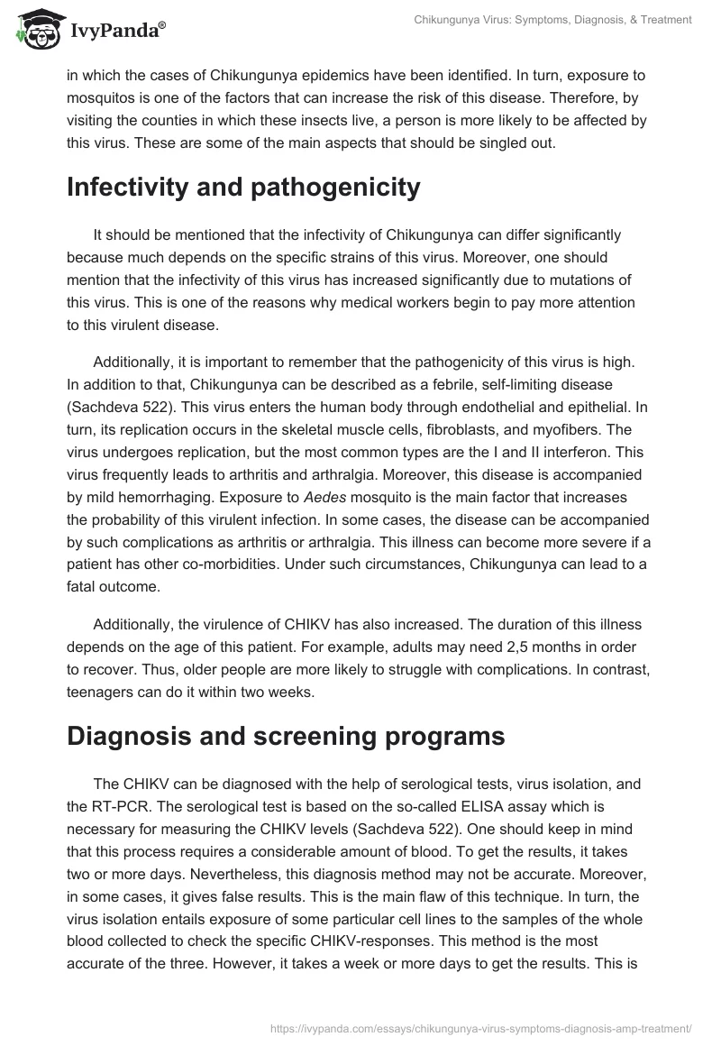 Chikungunya Virus: Symptoms, Diagnosis, & Treatment. Page 3