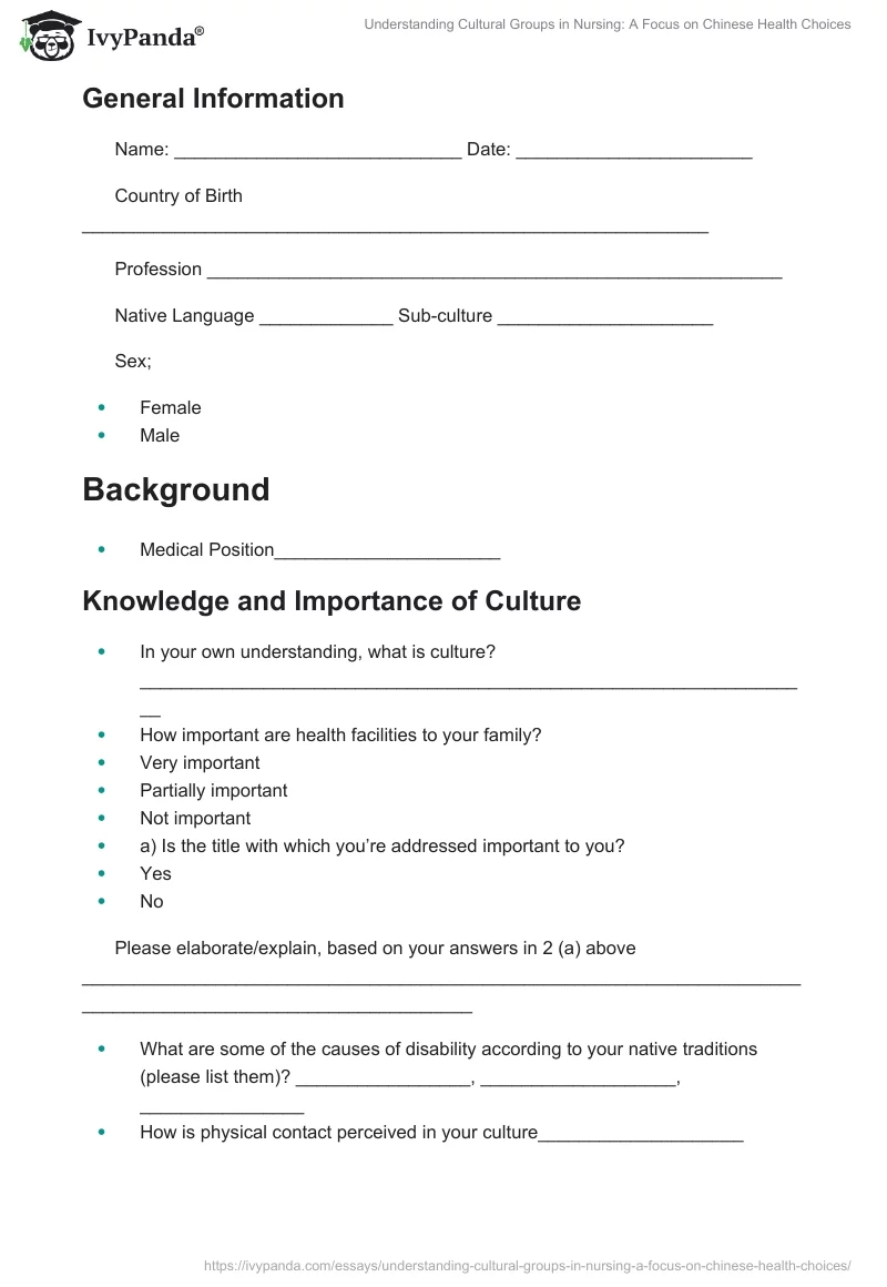 Understanding Cultural Groups in Nursing: A Focus on Chinese Health Choices. Page 2