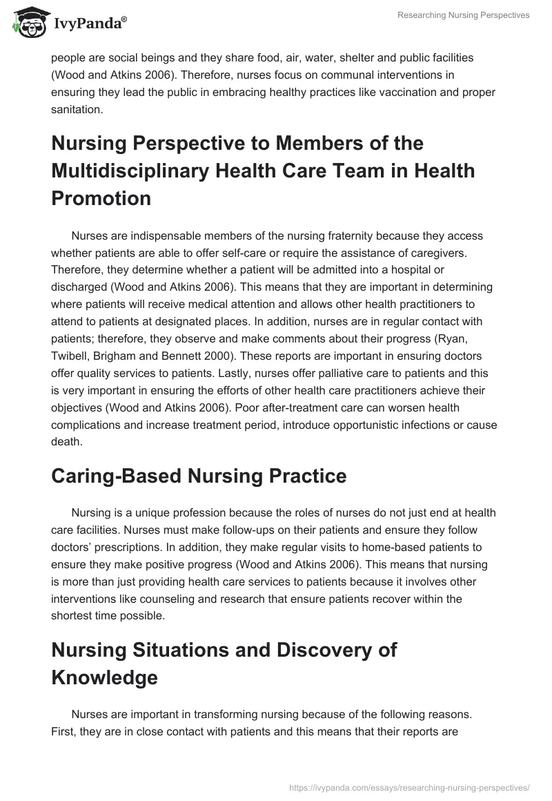 Researching Nursing Perspectives. Page 2
