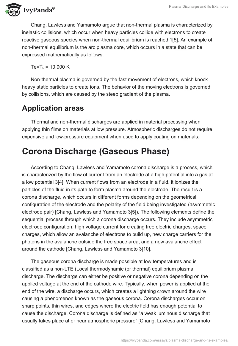 Plasma Discharge and its Examples. Page 3