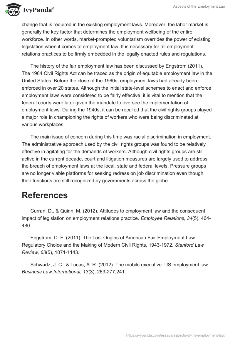 Aspects of the Employment Law. Page 2