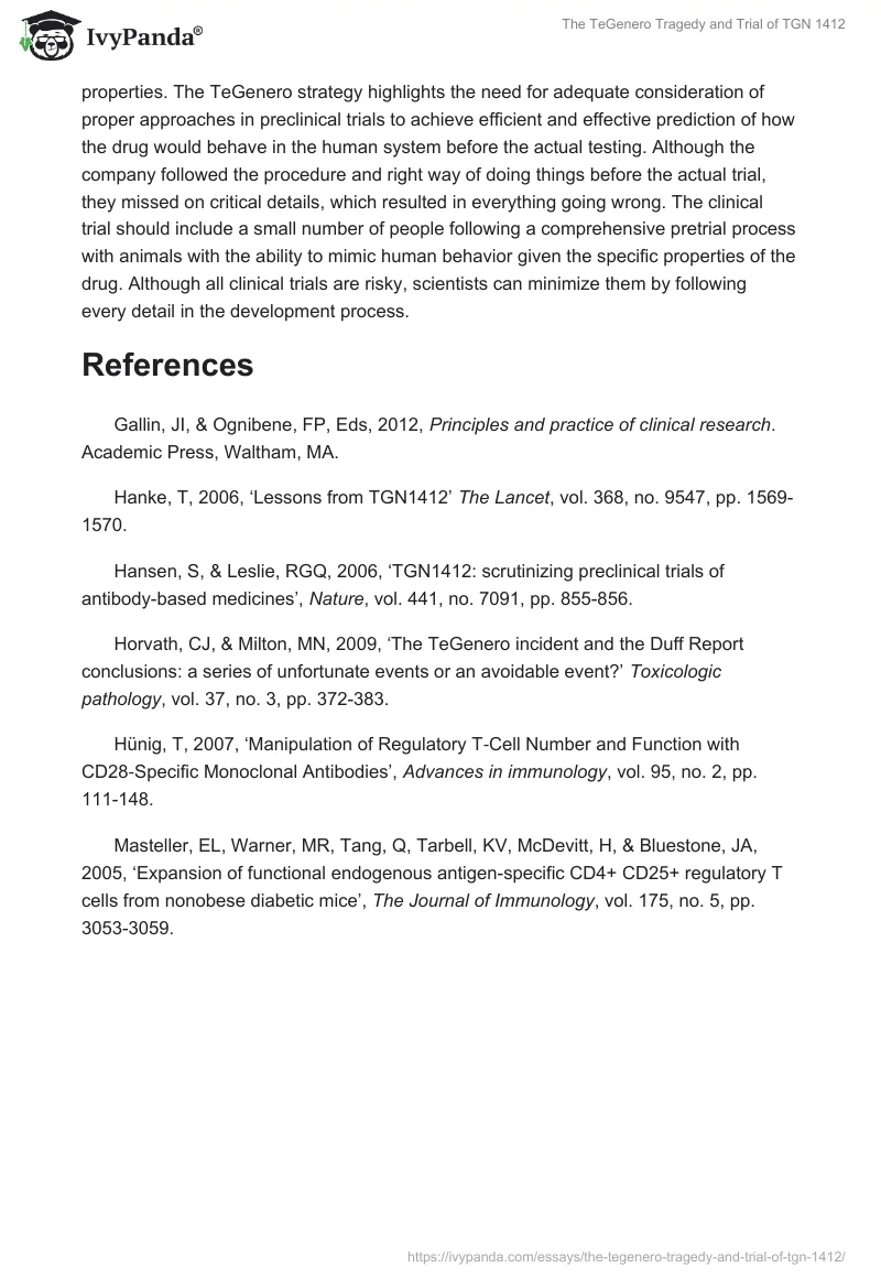 The TeGenero Tragedy and Trial of TGN 1412. Page 5