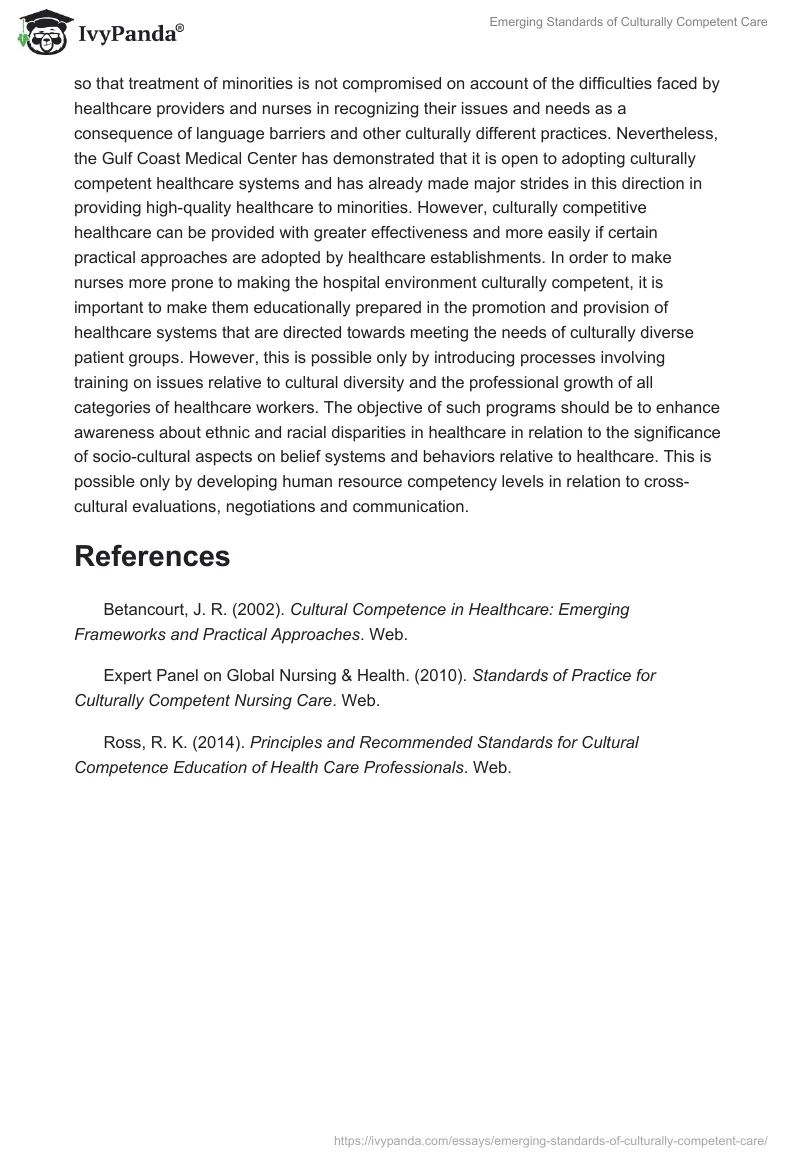Emerging Standards of Culturally Competent Care. Page 5