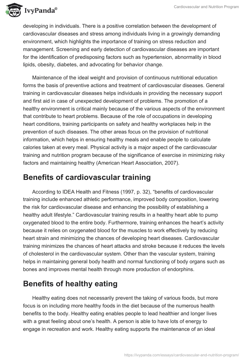 Cardiovascular and Nutrition Program. Page 2