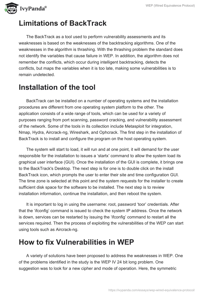 WEP (Wired Equivalence Protocol). Page 5
