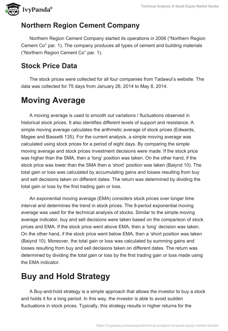 Technical Analysis of Saudi Equity Market Stocks. Page 2