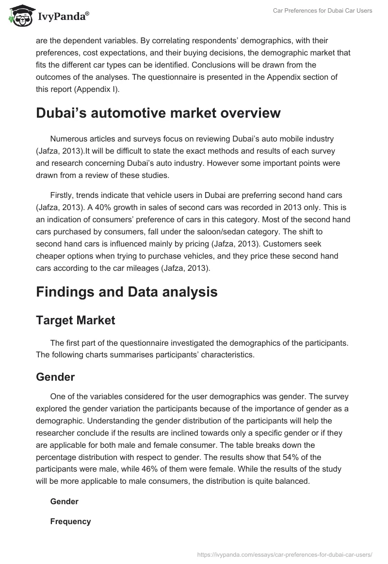 Car Preferences for Dubai Car Users. Page 2