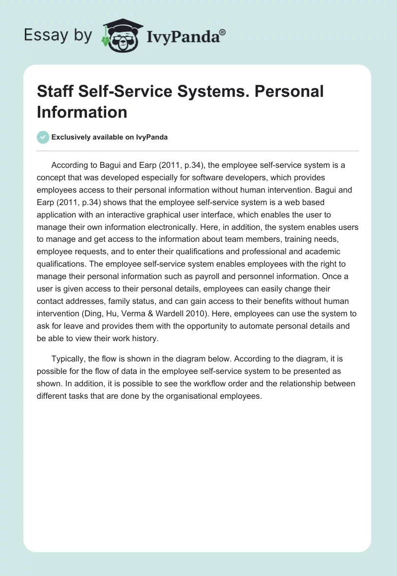 Staff Self-Service Systems. Personal Information. Page 1