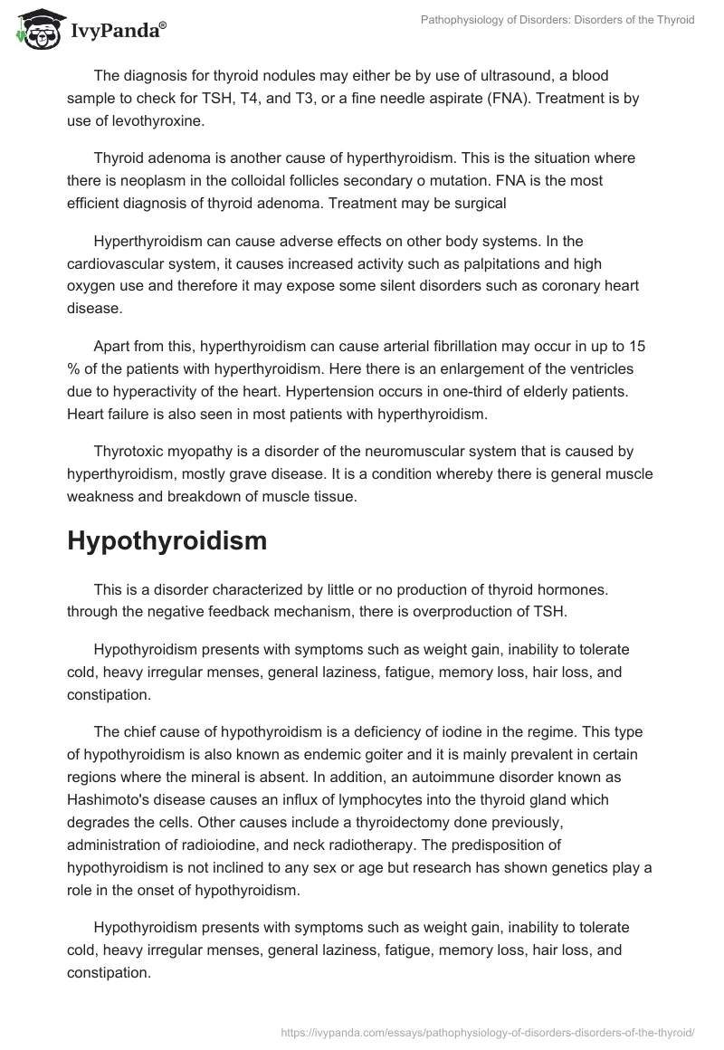 Pathophysiology of Disorders: Disorders of the Thyroid. Page 3