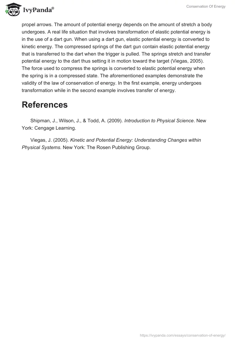 Conservation Of Energy. Page 2