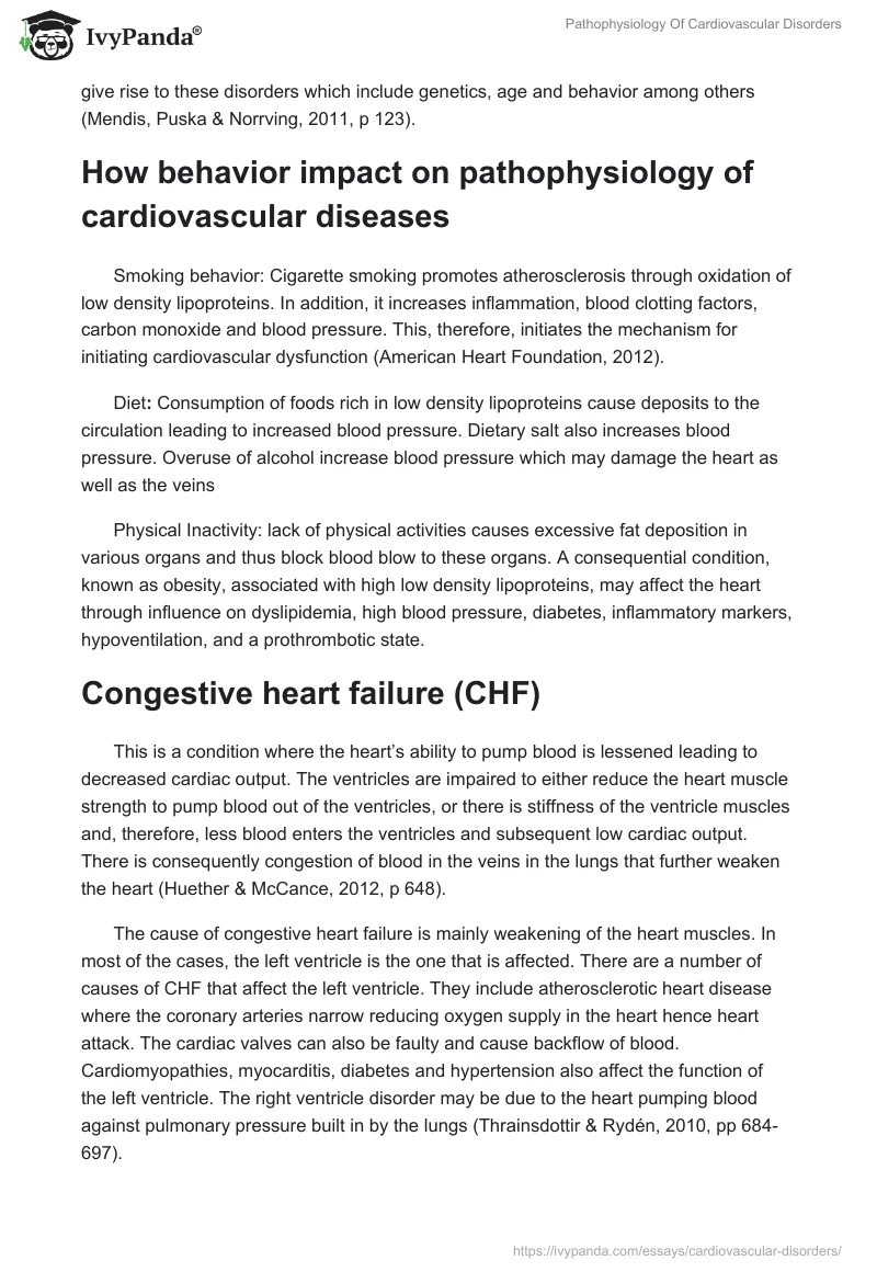 Pathophysiology Of Cardiovascular Disorders. Page 2