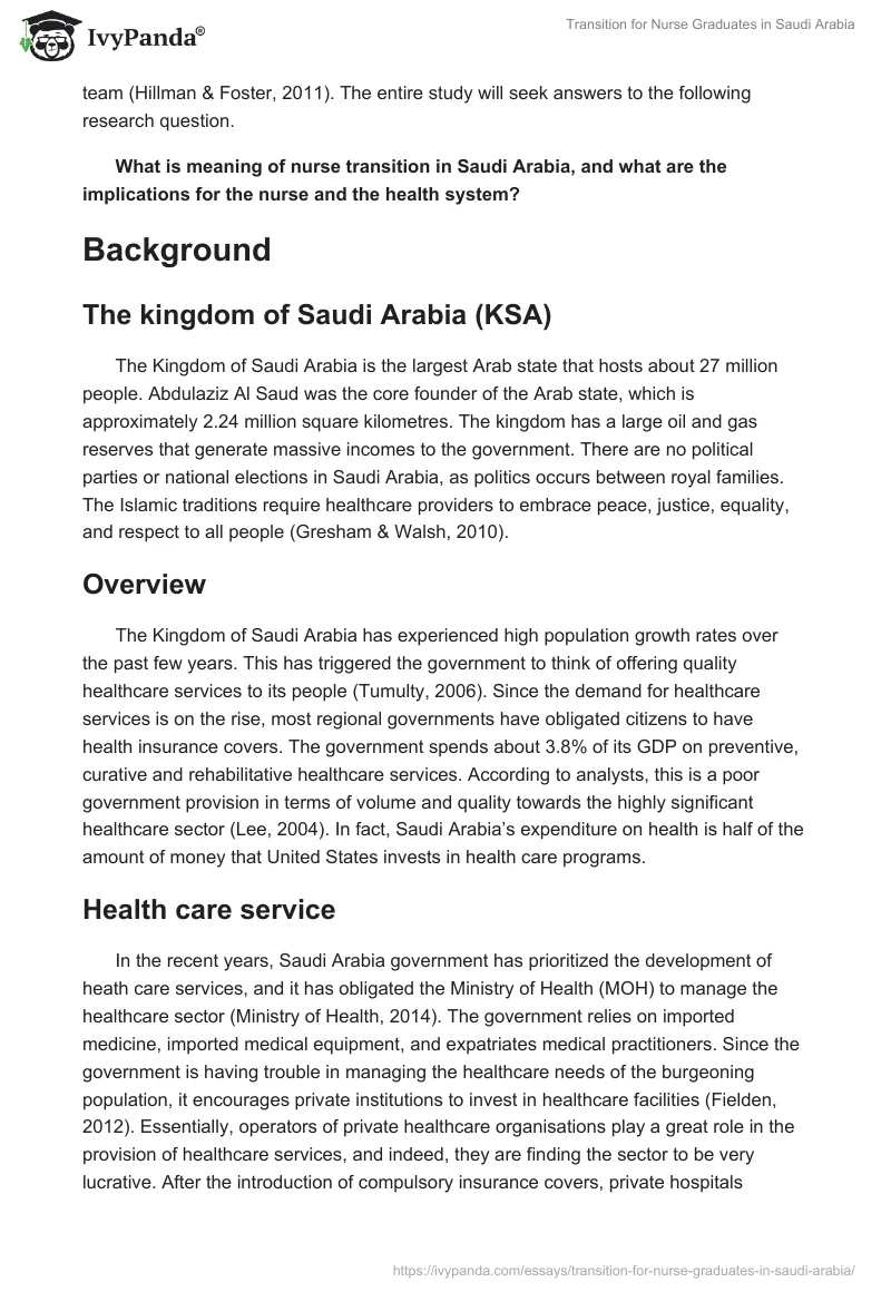 Transition for Nurse Graduates in Saudi Arabia. Page 2