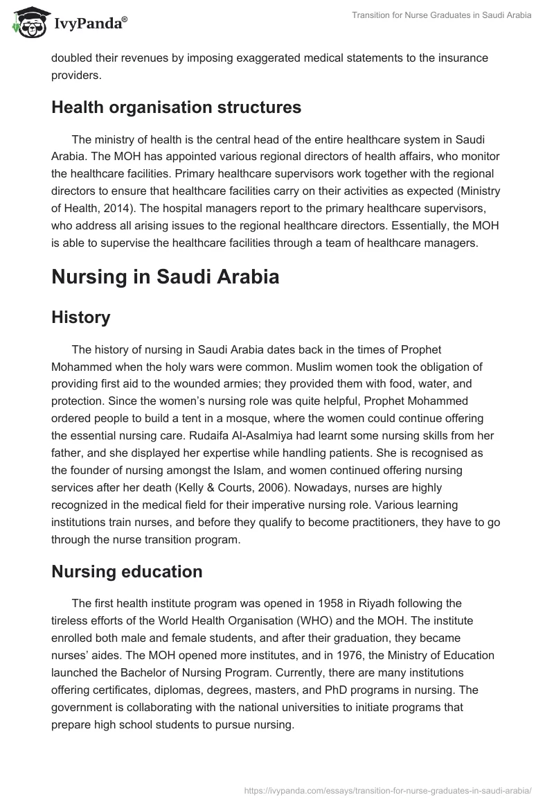 Transition for Nurse Graduates in Saudi Arabia. Page 3