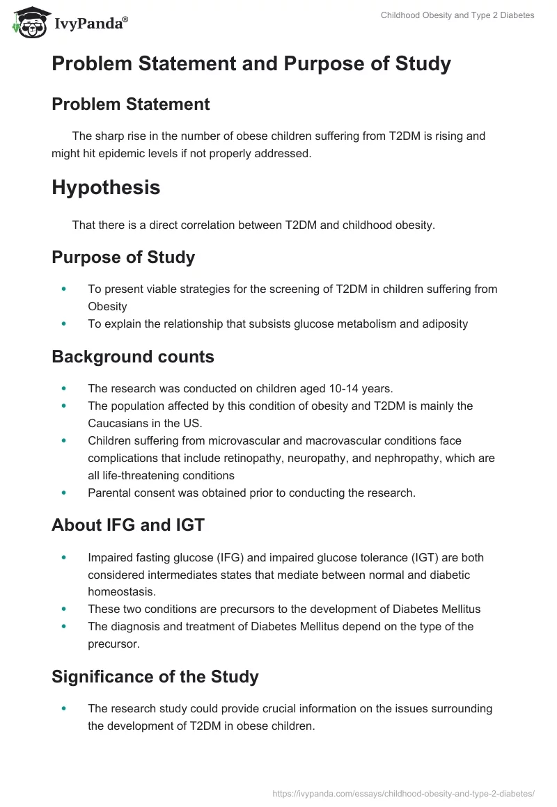 Childhood Obesity and Type 2 Diabetes. Page 2