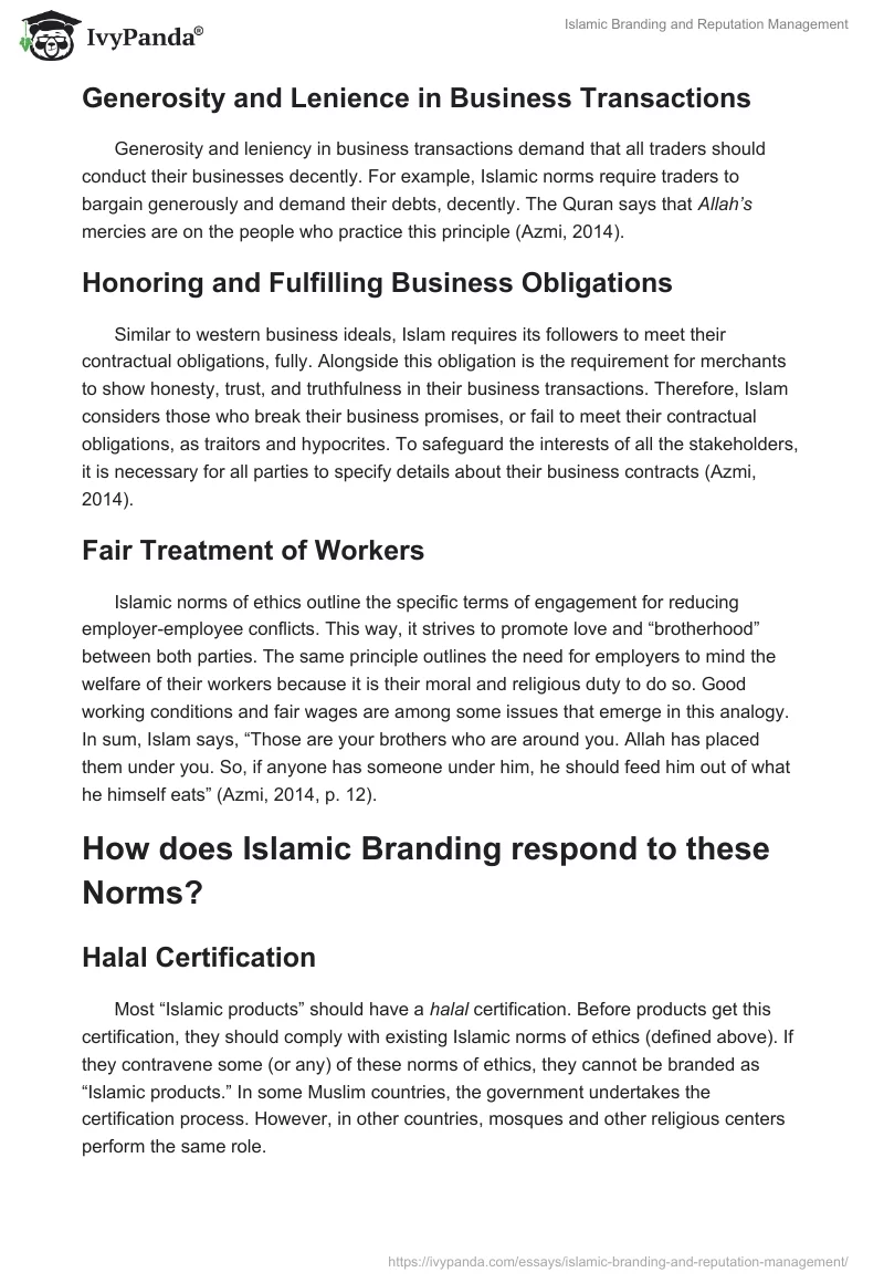 Islamic Branding and Reputation Management. Page 4