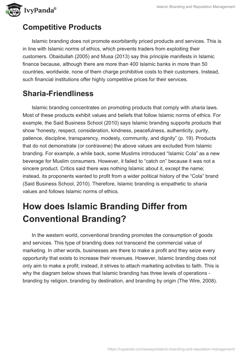 Islamic Branding and Reputation Management. Page 5