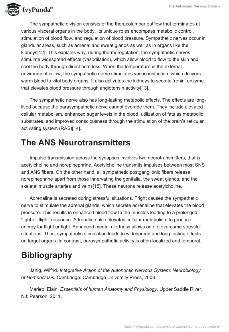 The Autonomic Nervous System. Page 4