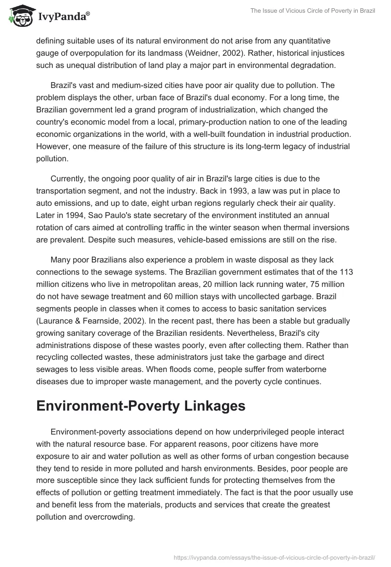 The Issue of Vicious Circle of Poverty in Brazil. Page 3