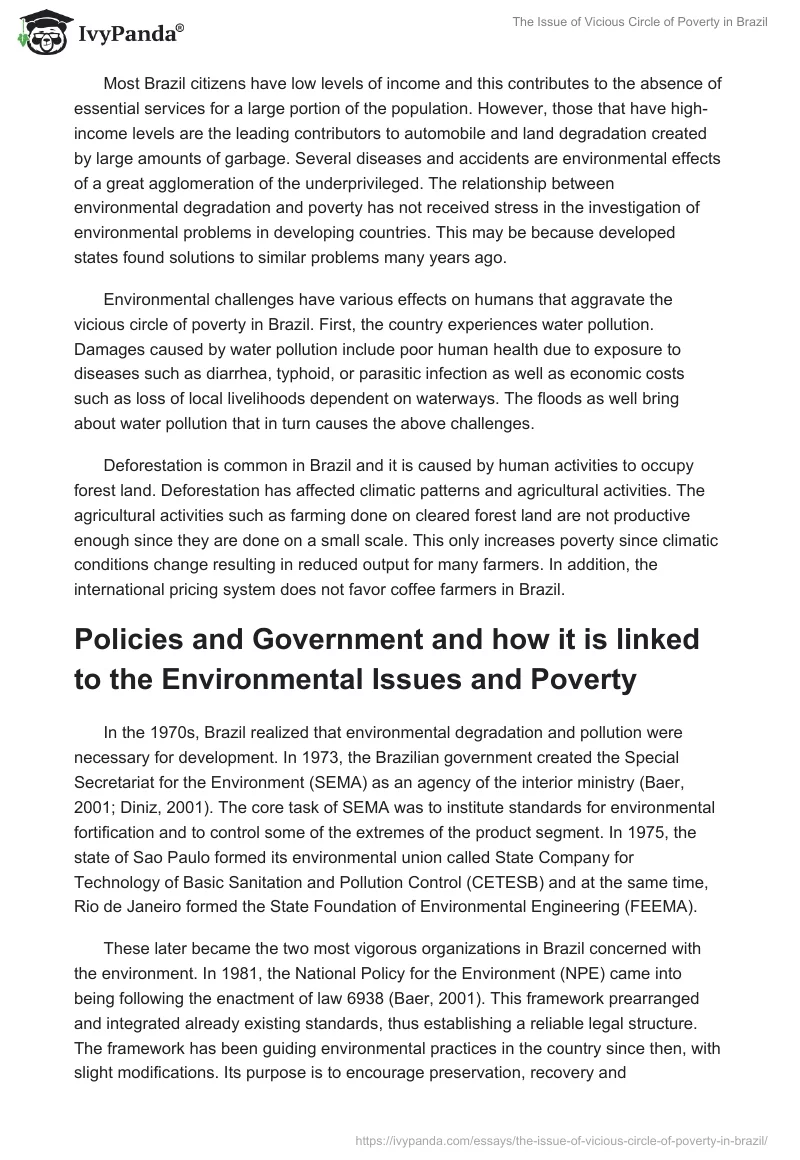 The Issue of Vicious Circle of Poverty in Brazil. Page 4