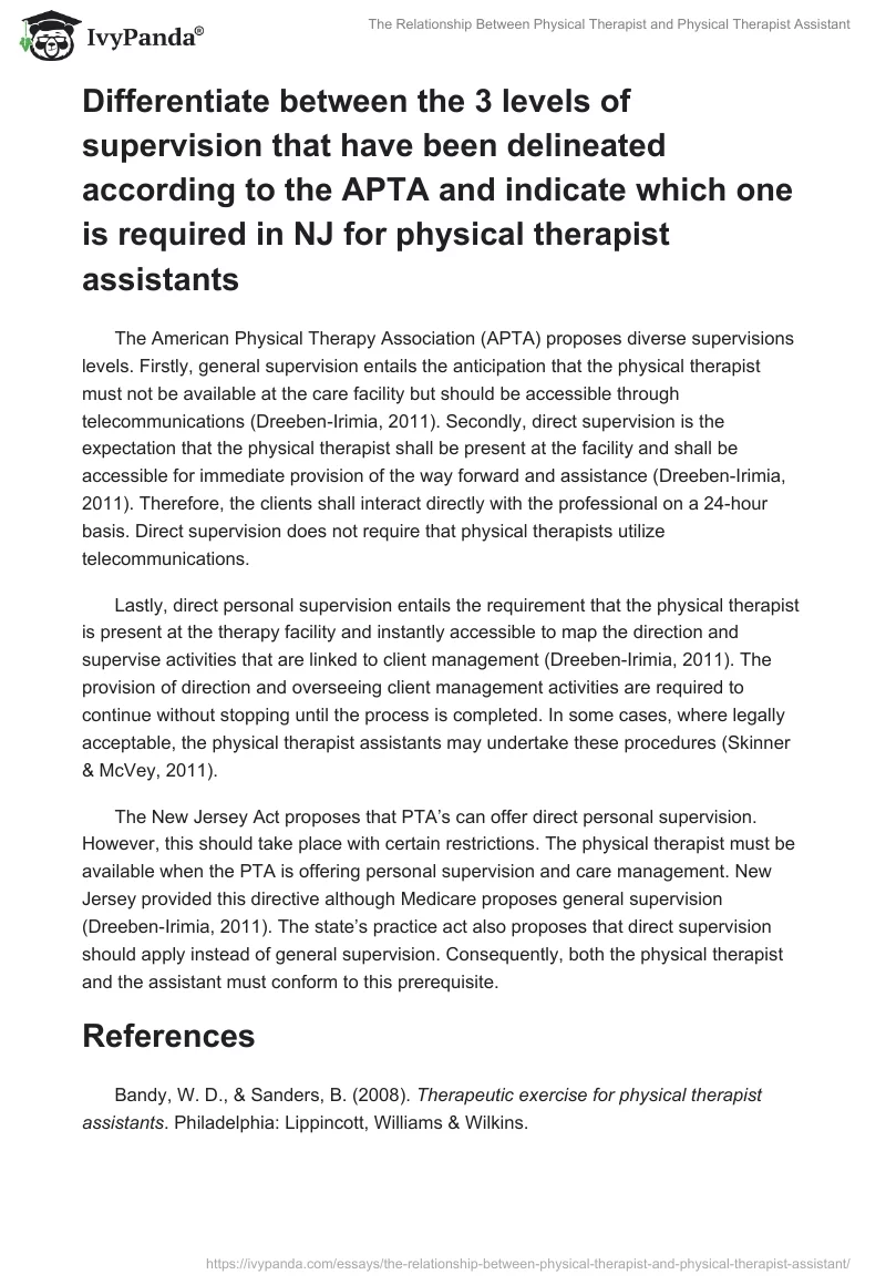 The Relationship Between Physical Therapist and Physical Therapist Assistant. Page 4
